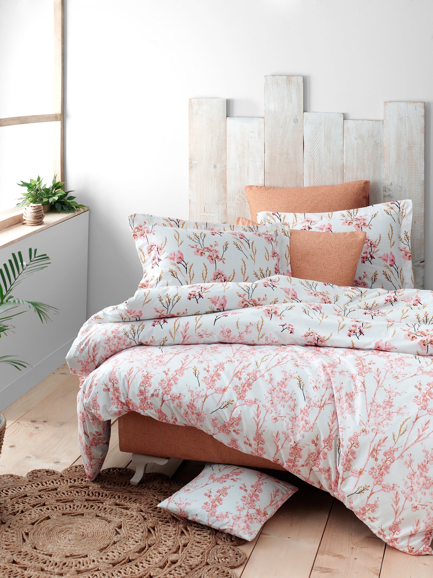 Lenjerie de pat din bumbac finet „Peach Blossom”