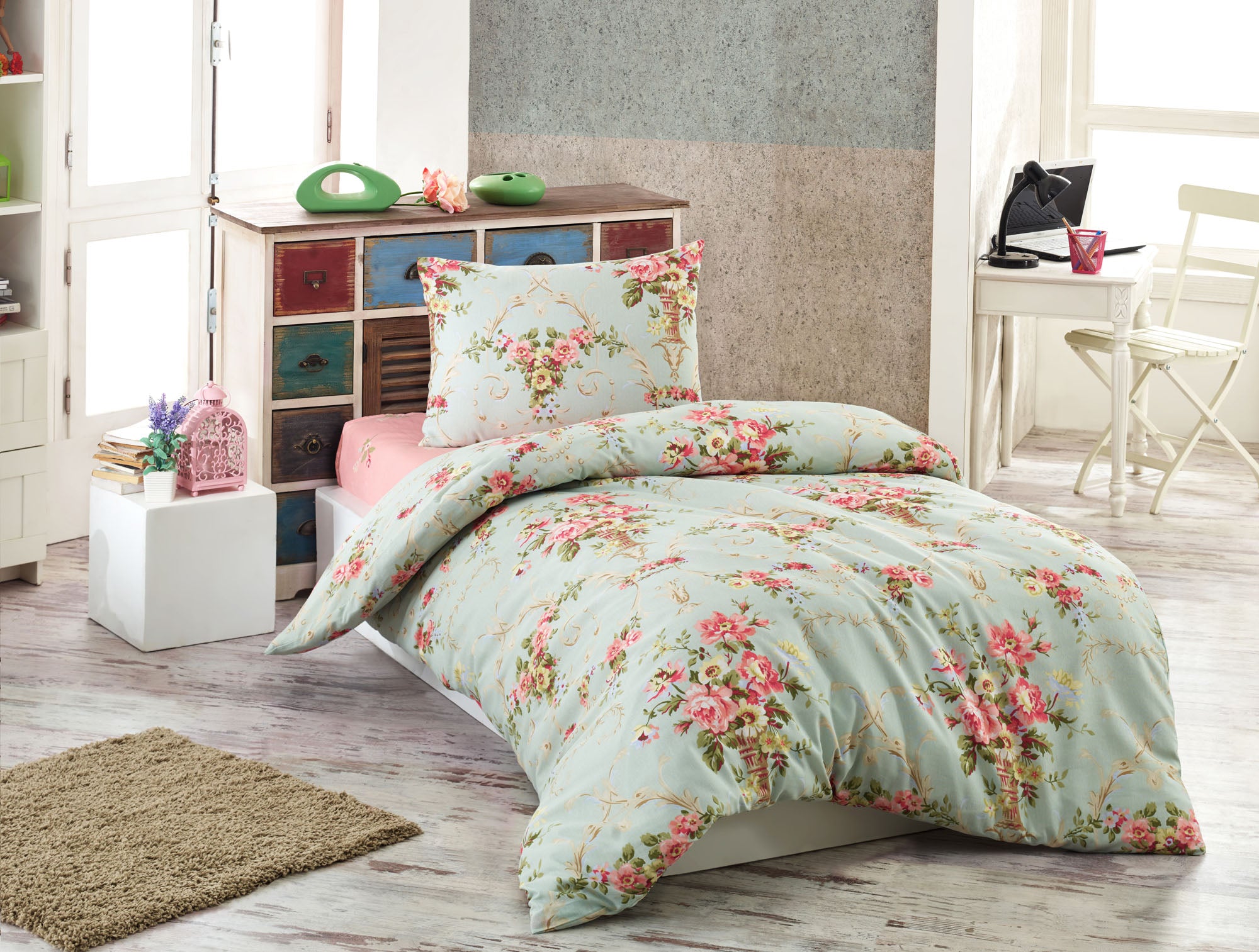 Lenjerie de pat din bumbac finet „Floral Dream”